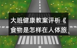 大班健康教案評析《食物是怎樣在人體旅行的》反思