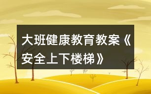 大班健康教育教案《安全上下樓梯》