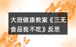 大班健康教案《三無食品我不吃》反思