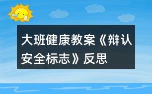 大班健康教案《辯認安全標志》反思