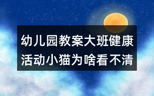 幼兒園教案大班健康活動(dòng)小貓為啥看不清預(yù)防近視反思