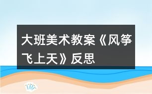 大班美術教案《風箏飛上天》反思