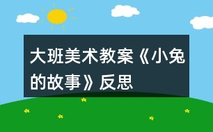 大班美術(shù)教案《小兔的故事》反思