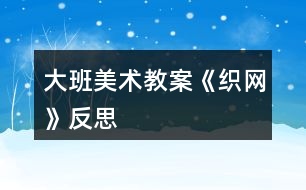 大班美術(shù)教案《織網(wǎng)》反思