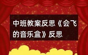 中班教案反思《會(huì)飛的音樂(lè)盒》反思