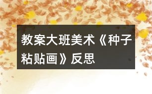 教案大班美術(shù)《種子粘貼畫(huà)》反思