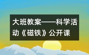 大班教案――科學(xué)活動《磁鐵》（公開課）