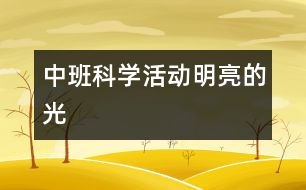 中班科學活動：明亮的光