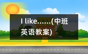 I like......(中班英語教案)