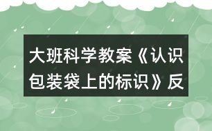 大班科學教案《認識包裝袋上的標識》反思