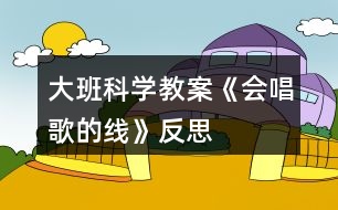 大班科學(xué)教案《會(huì)唱歌的線》反思