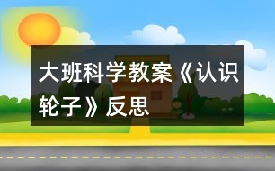 大班科學教案《認識輪子》反思