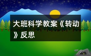 大班科學(xué)教案《轉(zhuǎn)動(dòng)》反思