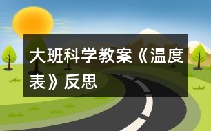 大班科學(xué)教案《溫度表》反思