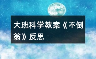 大班科學(xué)教案《不倒翁》反思