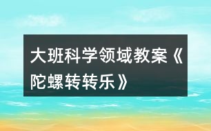 大班科學領域教案《陀螺轉轉樂》