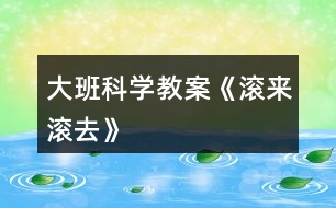 大班科學(xué)教案《滾來(lái)滾去》