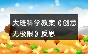 大班科學(xué)教案《創(chuàng)意無(wú)極限》反思