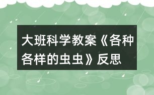 大班科學(xué)教案《各種各樣的蟲(chóng)蟲(chóng)》反思