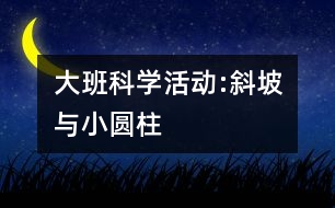 大班科學活動:斜坡與小圓柱