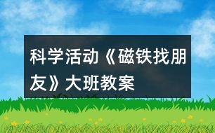 科學(xué)活動《磁鐵找朋友》大班教案