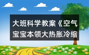 大班科學(xué)教案《空氣寶寶本領(lǐng)大熱脹冷縮》反思