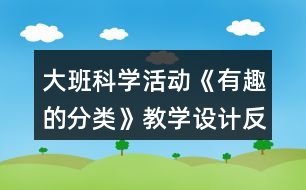 大班科學(xué)活動《有趣的分類》教學(xué)設(shè)計(jì)反思