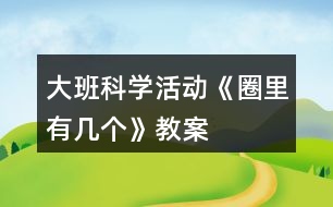 大班科學活動《圈里有幾個》教案