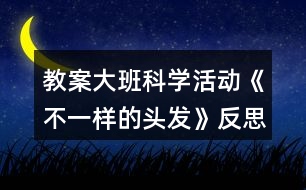 教案大班科學活動《不一樣的頭發(fā)》反思