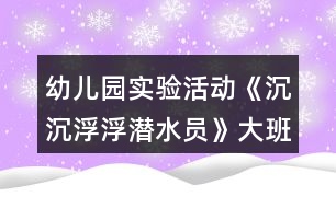 幼兒園實(shí)驗(yàn)活動(dòng)《沉沉浮浮潛水員》大班科學(xué)教案