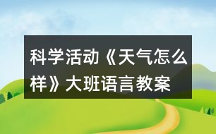 科學活動《天氣怎么樣》大班語言教案