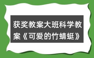 獲獎(jiǎng)教案大班科學(xué)教案《可愛的竹蜻蜓》活動(dòng)反思