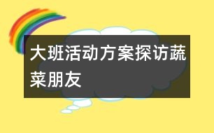 大班活動(dòng)方案探訪蔬菜朋友