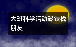 大班科學(xué)活動(dòng)：磁鐵找朋友