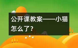 公開課教案――小貓怎么了？