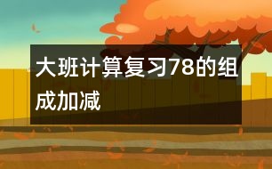 大班計(jì)算：復(fù)習(xí)7、8的組成、加減