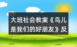 大班社會(huì)教案《鳥(niǎo)兒是我們的好朋友》反思