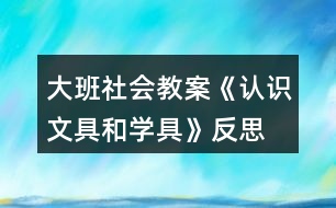 大班社會教案《認識文具和學具》反思