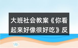 大班社會(huì)教案《你看起來(lái)好像很好吃》反思