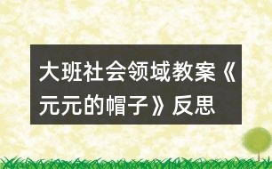 大班社會(huì)領(lǐng)域教案《元元的帽子》反思