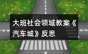 大班社會領域教案《汽車城》反思