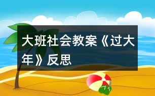 大班社會(huì)教案《過大年》反思