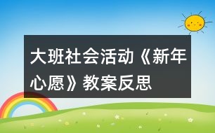 大班社會活動《新年心愿》教案反思