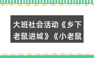 大班社會(huì)活動(dòng)《鄉(xiāng)下老鼠進(jìn)城》《小老鼠進(jìn)城》教案點(diǎn)評(píng)反思