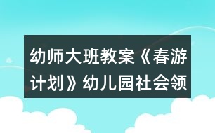 幼師大班教案《春游計(jì)劃》幼兒園社會(huì)領(lǐng)域活動(dòng)