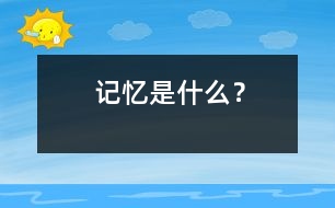 記憶是什么？