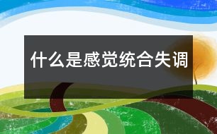 什么是感覺統(tǒng)合失調(diào)