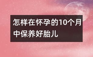 怎樣在懷孕的10個(gè)月中保養(yǎng)好胎兒