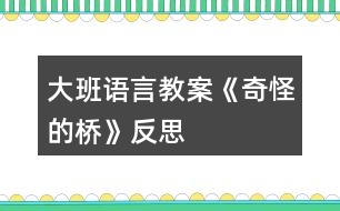 大班語(yǔ)言教案《奇怪的橋》反思