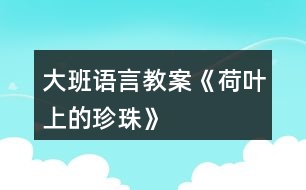 大班語(yǔ)言教案《荷葉上的珍珠》